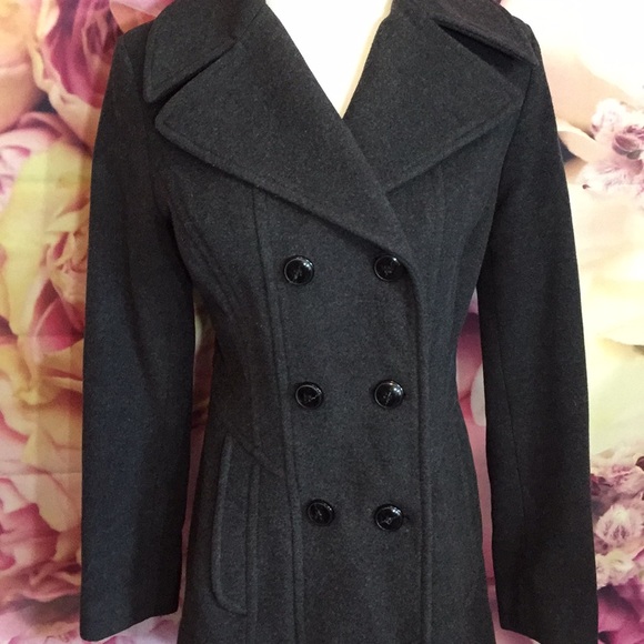A K Anne Klein Lambswool Peacoat - Picture 2 of 8